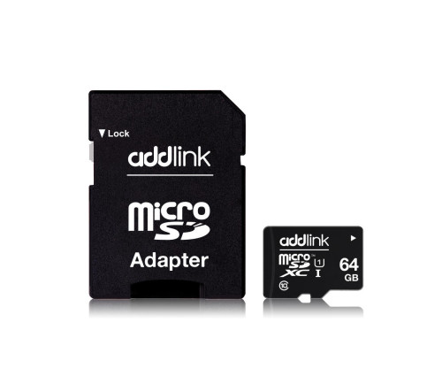 64GB AddLink microSDXC Class10 / U1 UHS-I Card + Adapter (ad64GBMSX310)