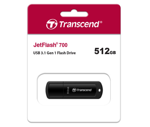 Накопитель USB 3.1 Transcend 512GB JetFlash 700 (TS512GJF700)