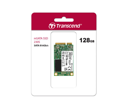 SSD накопитель Transcend MSA230S mSATA SSD, SATA3, 3D 128GB (TS128GMSA230S)