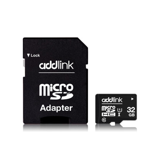 32GB AddLink microSDHC Class10 / U1 UHS-I Card + Adapter (ad32GBMSH310A)