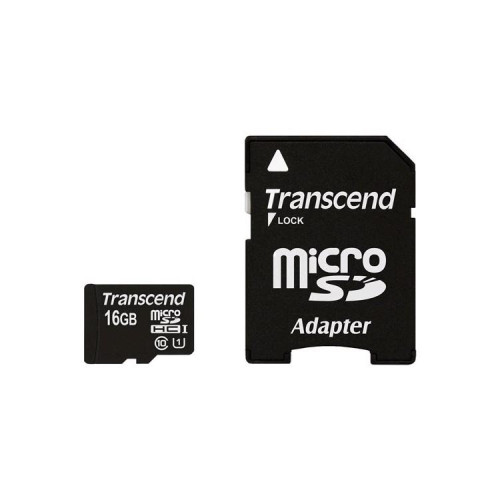 Карта памяти Transcend MicroSDHC UHS-I 16GB (TS16GUSDU1)