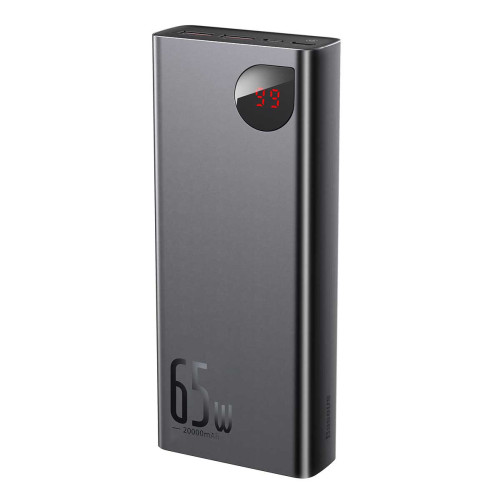 УМБ BASEUS Adaman Metal Digital Display Quick Charge Power Bank 20000mAh 65W Black (PPIMDA-D01 / PPADM65)