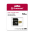 Карта памяти Transcend microSDXC 64GB UHS-I U3 V30 (TS64GUSD500S) с SD-адаптером